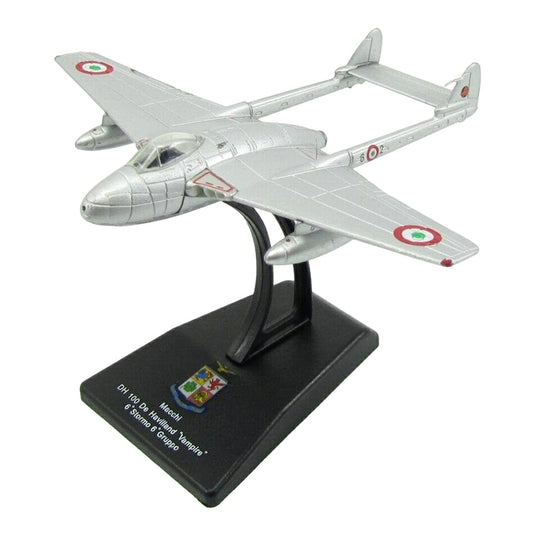 De Havilland DH100 Vampire マッキ 6th Stormo 6th Gruppo 1946 シルバー イタリア空軍コレクション / EDICOLA 1/100 ミニカー ミリタリー模型