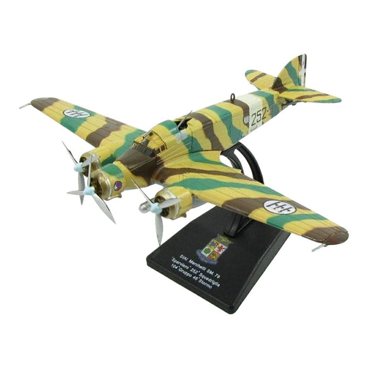 SIAI Marchetti SM.79 Sparviero 252th Squadriglia 104th Gruppo 46th Stormo 迷彩柄 イタリ / EDICOLA 1/144 ミニカー ミリタリー模型