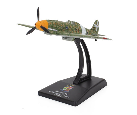 Macchiマッキ MC.202 FOLGORE 151th SQUADRIGLIA 迷彩 AERONAUTICA-MILITARE-ITALIANA-COLLECTION-AEREO / EDICOLA 1/100 ミニカー