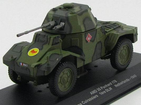 Panhardパナール AMD 35 178 TANK 6eme CUIRASSIERS NETHERLANDS 1940 グリーン VEICOLI-MILITARI-EAGLEMOSS-COLLECTION / EDICOLA 1/43 ミニカー