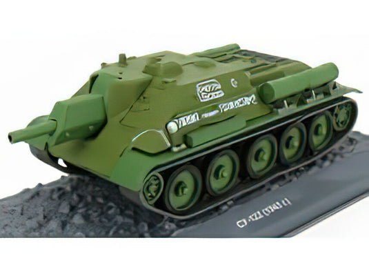 TANK - SU-122 CY-122 CARRO ARMATO 1943 - DAMAGE BLISTER BOX - MILITARY GREEN/EDICOLA 1/43模型モデルキット