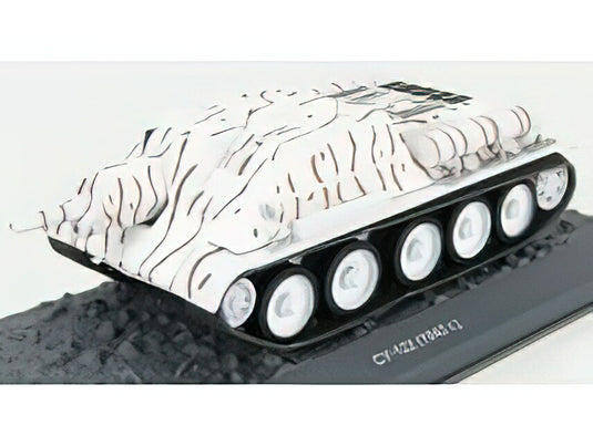 TANK - SU-122 CY-122 CARRO ARMATO 1943 - DAMAGE BLISTER BOX - MILITARY WHITE/EDICOLA 1/43模型モデルキット