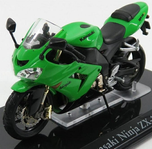 KAWASAKIカワサキ NINJA ZX10R グリーンブラック ATLAS-SUPERBIKES-COLLECTION MOTORCYCLE / EDICOLA 1/24 ミニカー