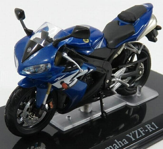 YAMAHAヤマハ YZFR1 ブルーメタリック ATLAS-SUPERBIKES-COLLECTION MOTORCYCLE / EDICOLA 1/24 ミニカー