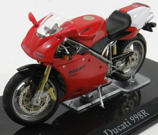 DUCATIドゥカティ 998R レッドホワイト ATLAS-SUPERBIKES-COLLECTION MOTORCYCLE / EDICOLA 1/24 ミニカー