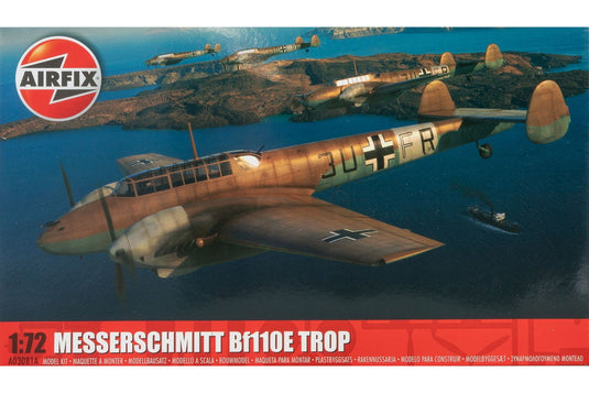 Messerschmittメッサーシュミット Bf110E Trop 組み立てプラモキット模型 /Airfix 1/72