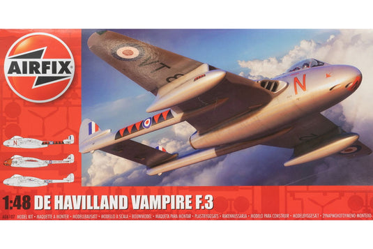 De Havilland DH 100 Vampire F.3 組み立てプラモキット模型 戦闘機 /Airfix 1/48