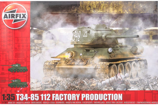 T34/85 112 Factory Production 組み立てプラモキット模型 戦車 /Airfix 1/35