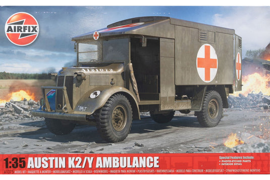 British Army Austin K2/Y Ambulance 組み立てプラモキット模型 ミリタリー /Airfix 1/35