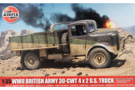 WWII British Army 30-cwt 4x2 GS Truck 組み立てプラモキット模型 ミリタリー /Airfix 1/35