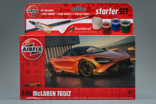 McLarenマクラーレン 765 Starter Set 組み立てプラモキット模型 /Airfixエアフィックス 1/43