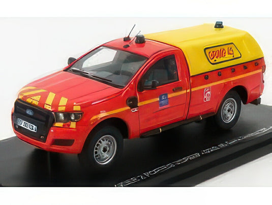 FORD USA RANGER PICKUP CLOSED SDIS 45 SAPEURS POMPIERS 2017 RED YELLOW WHITE/ALARME 1/43ミニカー