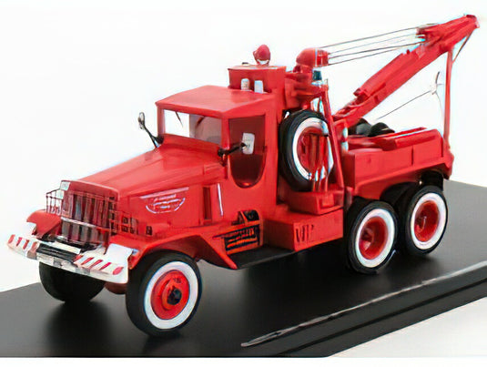 WARD LA FRANCE - M1A1 TRUCK 3-ASSI SAPEURS POMPIERS WRECKER 1944 - AUTOGRU - CARRO ATTREZZI - CRANE - GRUE - RED WHITE/ ALERTE 1/43 トラック 模型