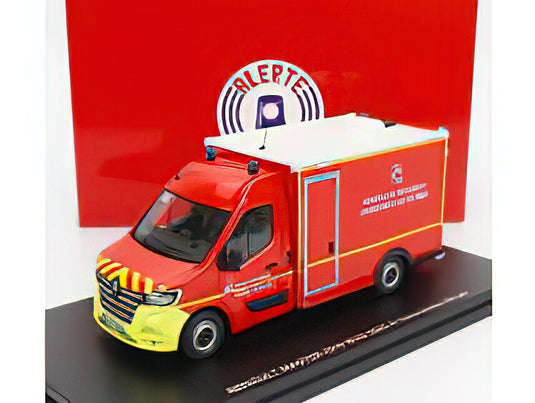 RENAULT - MASTER VAN WAS SDIS 47 VEHICULE DE SECOURS ET D'ASSISTANCE AUX VICTIMES AMBULANCE SAPEURS POMPIER 2019 - RED WHITE YELLOW/ ALERTE 1/43 トラック 模型