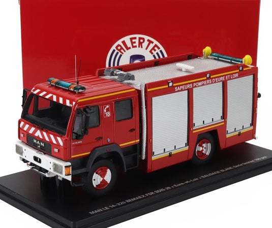 MANマン LE 14.220 タンク車 ダブルキャブ 消防車 2004 レッドグレー 160台限定 / ALERTE 1/43 ミニカー