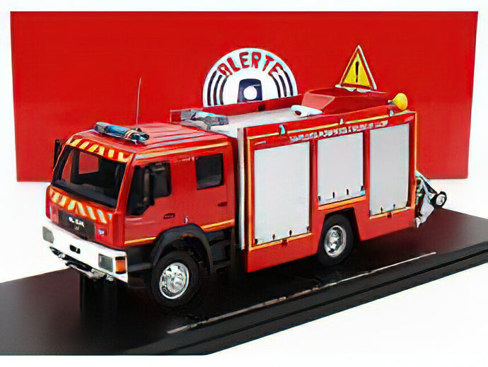 MAN - LE 14.220 TANKER TRUCK DOUBLE CABINE BEMAEX FSR SDIS 28 SAPEURS POMPIERS D'EURE ET LOIR 2004 - RED GREY/ ALERTE 1/43 トラック 模型