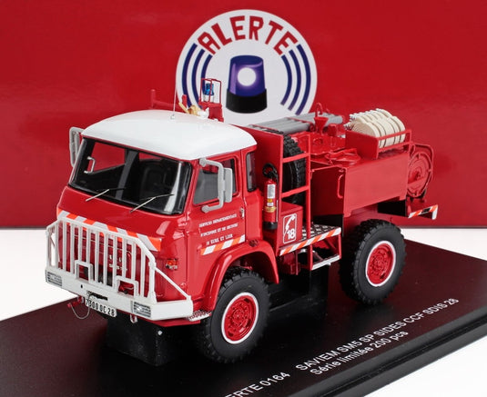 SAVIEMサヴィエム SM5 CAMIVA タンク車 SP SIDES 消防車 1976 レッドホワイト 200台限定 / ALERTE 1/43 ミニカー