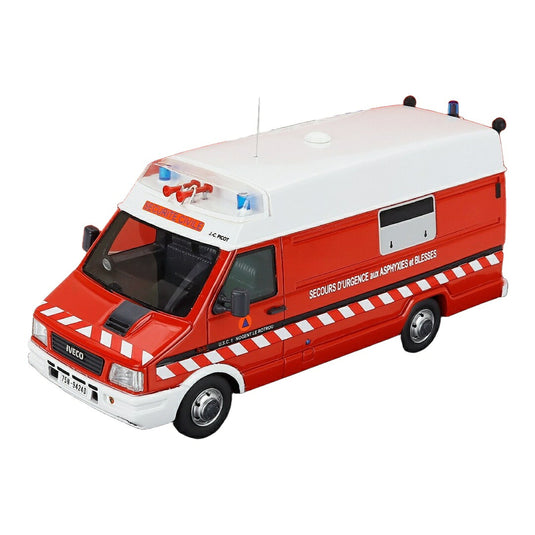 Ivecoイヴェコ Dailyデイリー Van PICOT VSAB Securite Civile 1996 レッド/ホワイト 175台限定 / ALERTE 1/43 ミニカー トラック模型