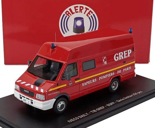IVECOイヴェコ FIATフィアット TURBO DAILY 49 10 バン パリ消防庁 1996 レッドホワイト 250台限定 / ALERTE 1/43 ミニカー