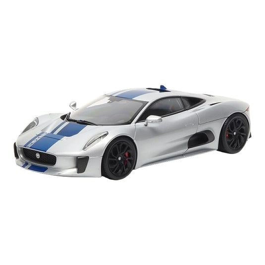 Jaguarジャガー C-X75 2013 ライトニングシルバー ブルーストライプ / Almost-Real 1/18 ミニカー