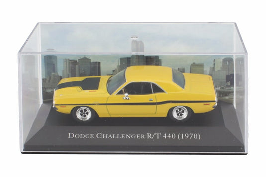 DODGEダッジ チャレンジャー R/T 440 クーペ 1970 イエローブラック DEAGOSTINI-AMERICAN-CARS-COLLECTION / EDICOLA 1/43 ミニカー