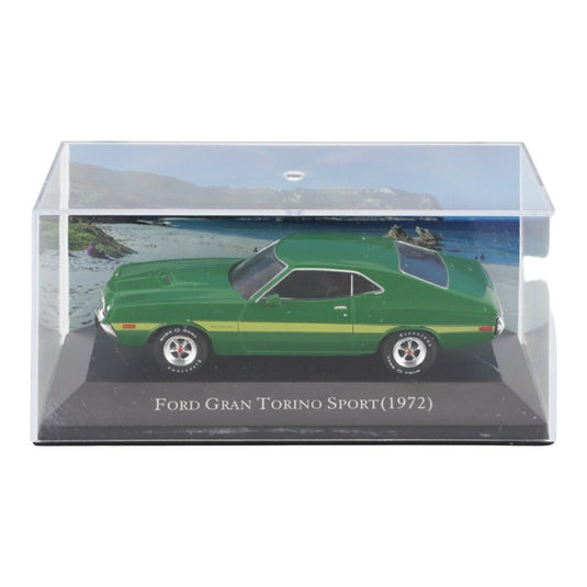 Fordフォード Gran Torinoグラン・トリノ Sportスポーツ Coupeクーペ 1972 グリーン イエロー DeAgostini American Cars Col / EDICOLA 1/43 ミニカー