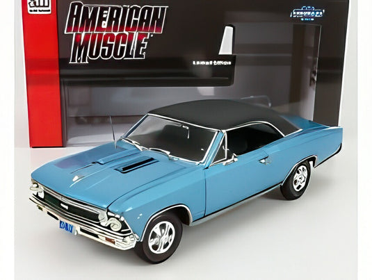 CHEVROLET CHEVELLE SS 396 YENKO ハードトップ 1966 ライトブルー/ AutoWorld 1/18 ミニカー