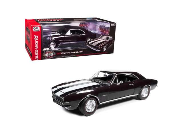 1967 Chevrolet Camaro Z28 RS プラム ホワイトストライプ/AutoWorld 1/18ミニカー
