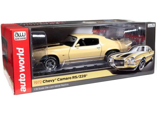 1972 Chevrolet Camaro RSZ28 イエローブラックストライプ/AutoWorld 1/18ミニカー