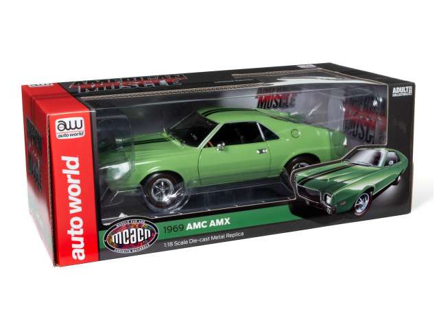 1969 AMC AMX グリーン/AutoWorld 1/18ミニカー