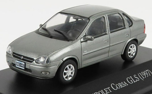 CHEVROLETシボレー CORSA GLS OPEL 1997 グレー COCHES-INOLVIDABLES-ARGENTINA-SALVAT / EDICOLA 1/43 ミニカー