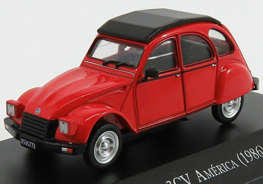 IESアイイーエス 3CV AMERICA 1986 CITROEN 2CVベース レッド COCHES-INOLVIDABLES-ARGENTINA-SALVAT / EDICOLA 1/43 ミニカー