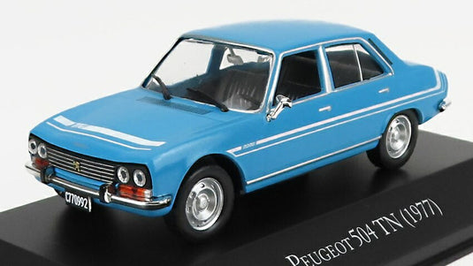 PEUGEOTプジョー 504 TN 1977 ライトブルー COCHES-INOLVIDABLES-ARGENTINA-SALVAT / EDICOLA 1/43 ミニカー