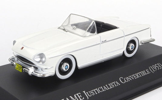 IAMEアイアム JIUSTICIALISTA CABRIOLET OPEN 1953 ホワイト COCHES-INOLVIDABLES-ARGENTINA-SALVAT / EDICOLA 1/43 ミニカー
