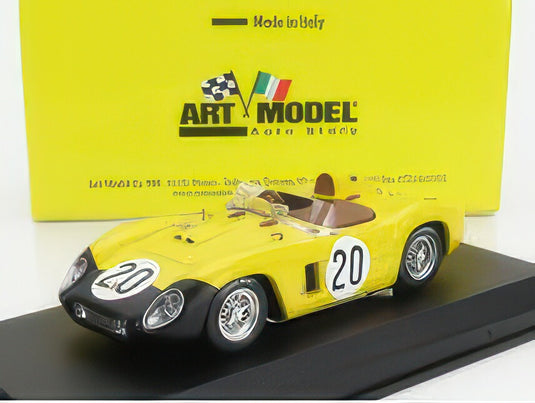FERRARI 500TR SPIDER TEAM EQUIPE NATIONE BELGE N 20 24h LE MANS 1956 L.BIANCHI A.DE CANGY YELLOW BLACK/ART-MODEL 1/43ミニカー
