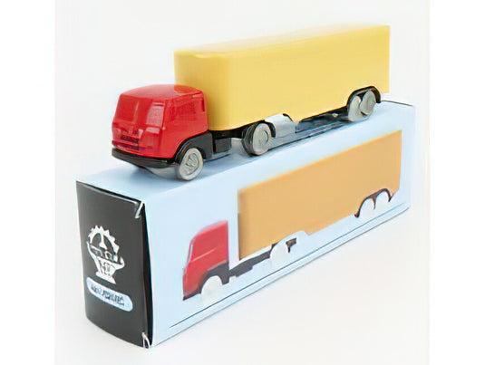 FIAT - 682 T2 TRUCK SEMIRIMORCHIO FURGONATO 1955 - RED CREAM/OFFICINA-942 1/76ミニカー