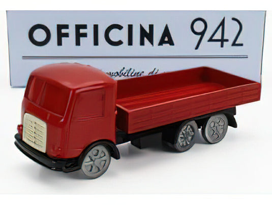 OM FIAT - TIGRE TRUCK 3-ASSI 1960 - RED/OFFICINA-942 1/76ミニカー