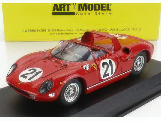 FERRARI 250P スパイダー 3.0L V12 チーム FERRARI SPA SEFAC N 21 ウィナー 24h ル・マン 1963 ルドヴィコ・スカルフィオッティ ロレンツォ・バンディーニ レッド/ ART-MODEL 1/43 ミニカー