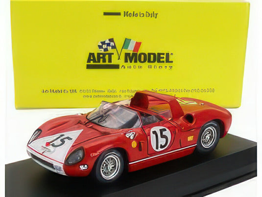 FERRARI 330P SPIDER 4.0L V12 TEAM N.A.R.T. N 15 24h LE MANS 1964 PEDRO RODRIGUEZ SKIP HUDSON RED WHITE/ART-MODEL 1/43ミニカー