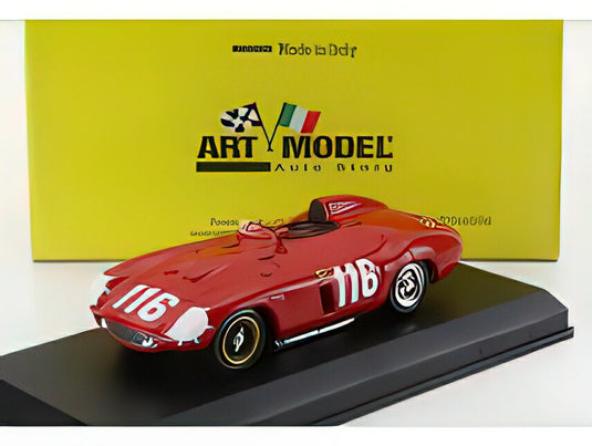 FERRARI  857S s/n0570 SPIDER N 116 3rd TARGA FLORIO 1955 EUGENIO CASTELLOTTI  ROBERTO MANZON  RED/ART-MODEL 1/43ミニカー