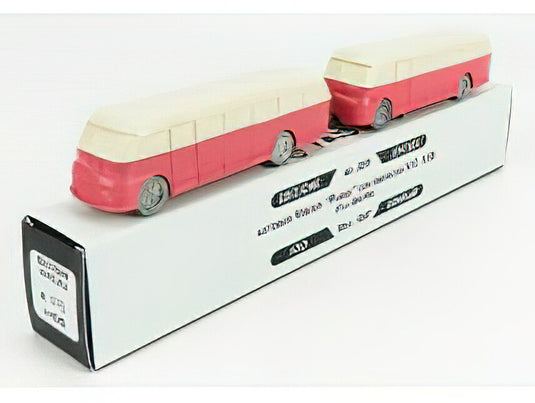 FIAT - 666RN AUTOBUS CON RIMORCHIO VIBERTI PARIGI 1946 - PINK CREAM/OFFICINA-942 1/76ミニカー