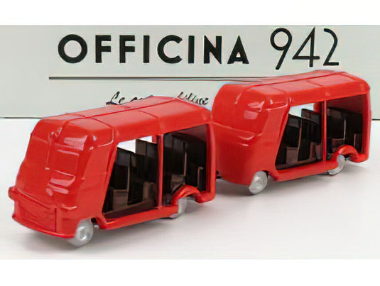 FIAT - 1100 ELR AUTOTRENO VISITATORI FIERA DEL LEVANTE CARROZZERIA ROMANAZZI 1953 - RED/OFFICINA-942 1/76ミニカー