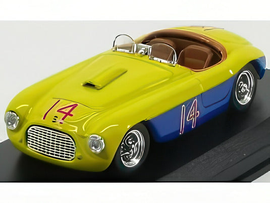 FERRARI 166MM スパイダー N 14 マルデルプラタ 1950 優勝車 C.メンディテギー イエローブルー / ART-MODEL 1/43 ミニカー