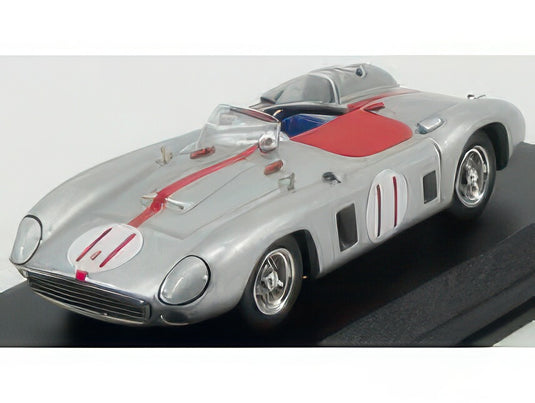 FERRARI 860 MONZA SPIDER N 11 WINNER SANTA MARIA ROAD RACES 1956 J.VON NEUMANN SILVER RED/ART-MODEL 1/43ミニカー