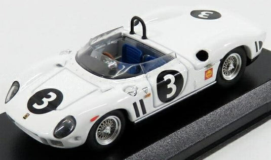 FERRARI 330P スパイダー ch.0818 N 3 カナダ モスポートGP 1964 L.スカルフィオッティ ホワイト / ART-MODEL 1/43 ミニカー