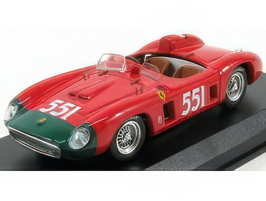 FERRARI 860 MONZA SPIDER ch.0628 N 551 2nd MILLE MIGLIA 1956 COLLINS KLEMENTASKI RED/ART-MODEL 1/43ミニカー