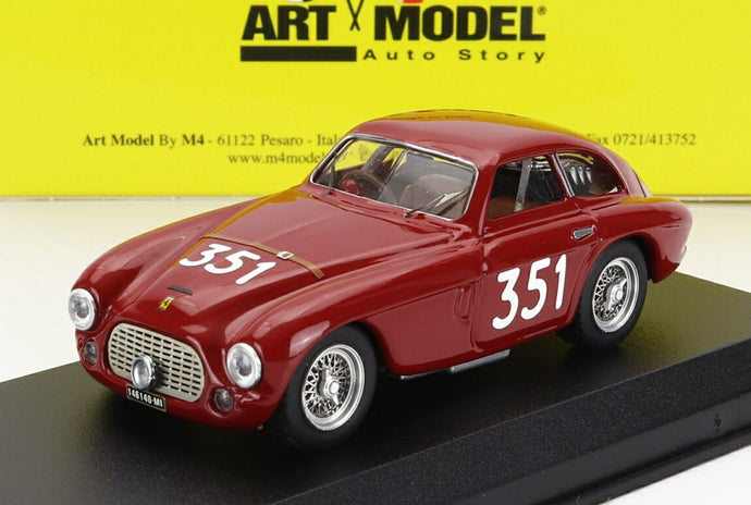 FERRARI 166MM ベルリネッタ トゥーリング #351 ミッレミリア 1951 G.ロタ/R.トスカーノ レッド / ART-MODEL 1/43 ミニカー