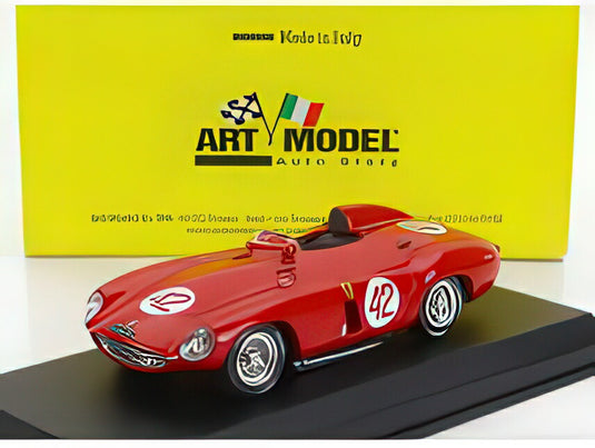 FERRARI  750 MONZA SPIDER sn0530M N 42 2nd TUNISI BELVEDERE GP 1955 L.BORDONARO  RED/ART-MODEL 1/43ミニカー