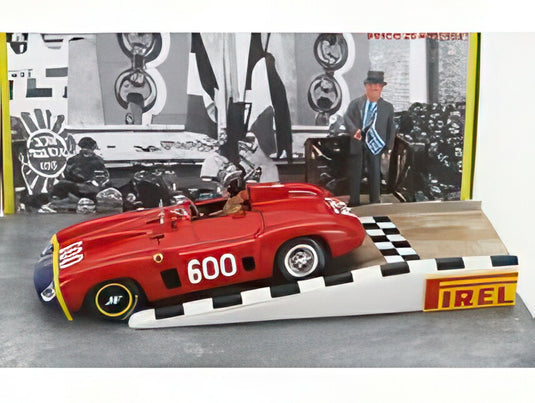 FERRARI ジオラマ 290MM スパイダー s/n0626 600号車 ミッレミリア 1956 ファン・マヌエル・ファンジオ レッド ブルー イエロー/ ART-MODEL 1/43 ミニカー