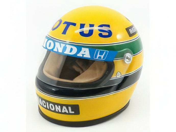 BELL HELMET - F1  CASCO HELMET TEAM LOTUS HONDA 1987 AYRTON SENNA - YELLOW GREEN/MINI HELMET 1/2ヘルメット